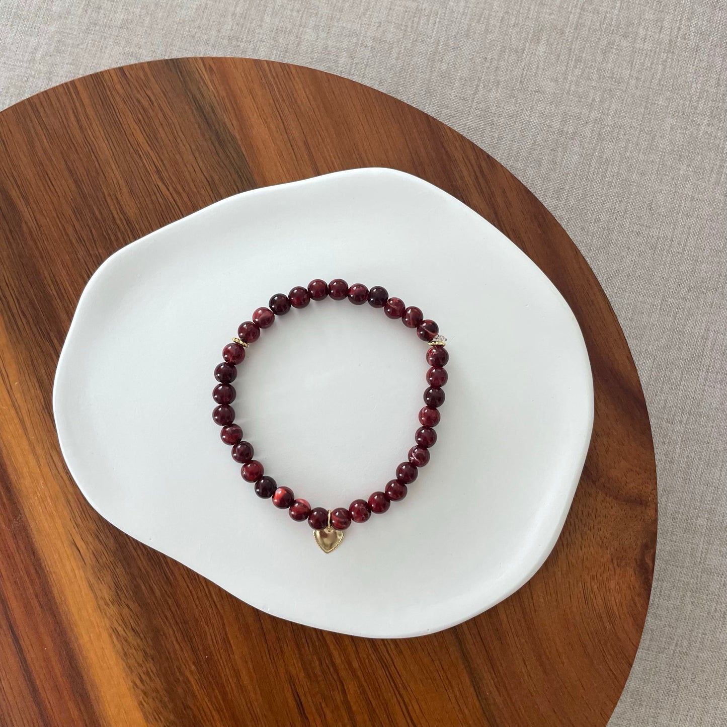 Tasbih bracelet en acrylique - Bordeaux