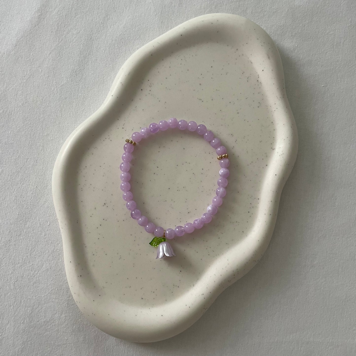Tasbih bracelet en acrylique - Lilas