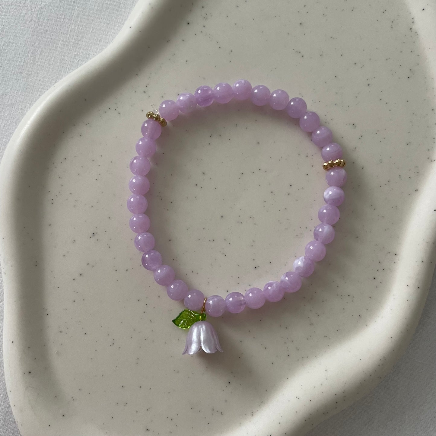 Tasbih bracelet en acrylique - Lilas