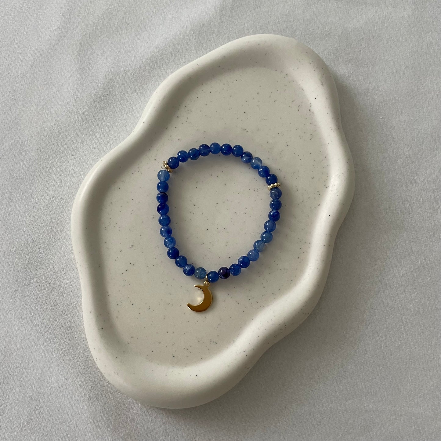 Tasbih bracelet en acrylique - bleu océan