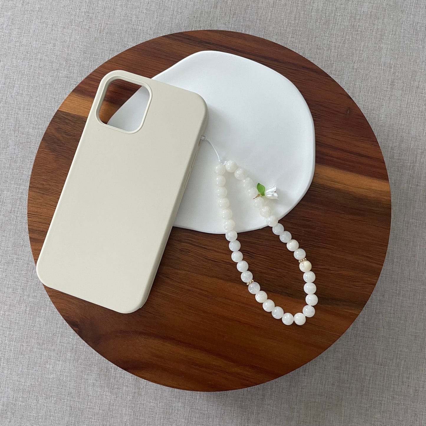 Tasbih phone cord 33 perles - ivoire