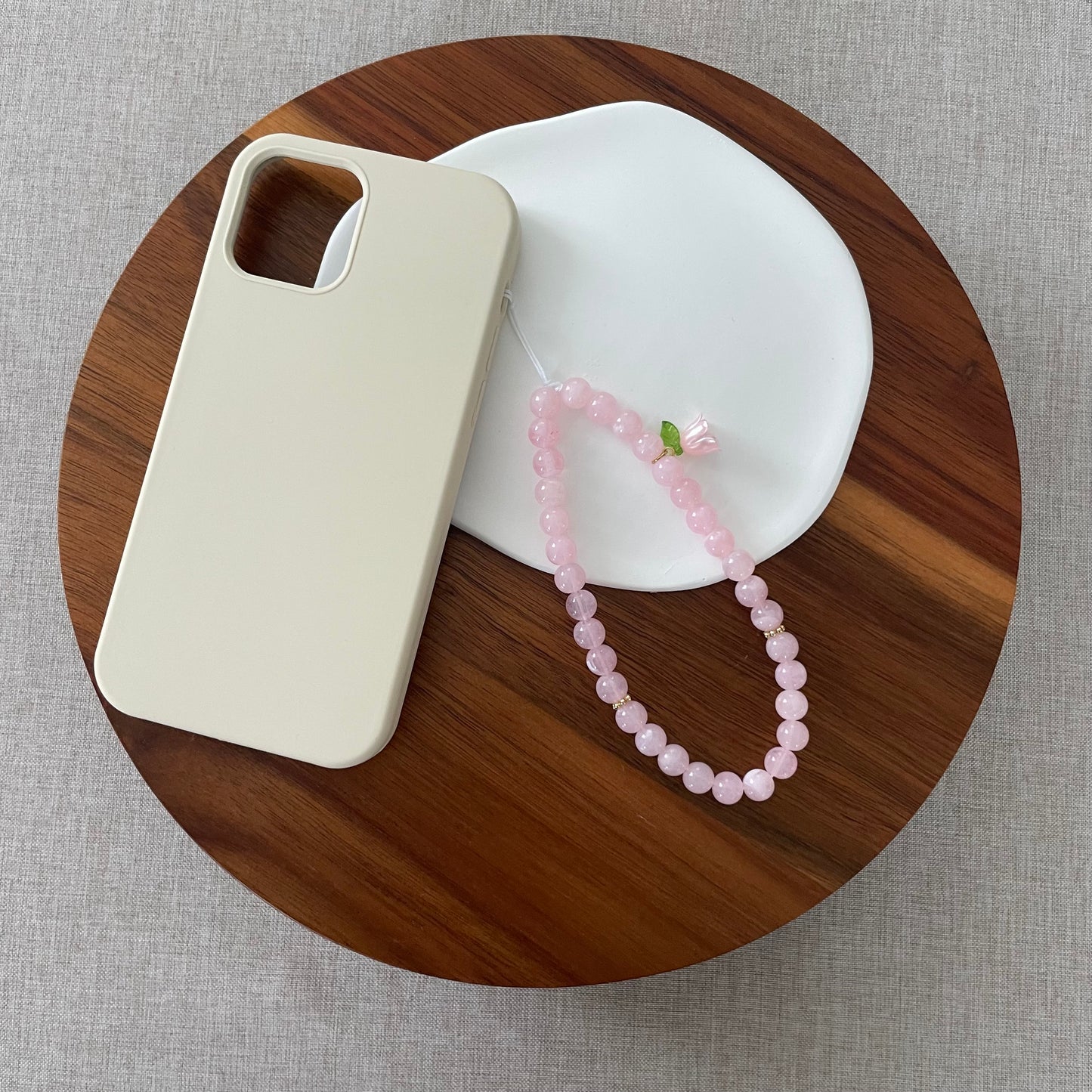 Tasbih phone cord 33 perles - sakura