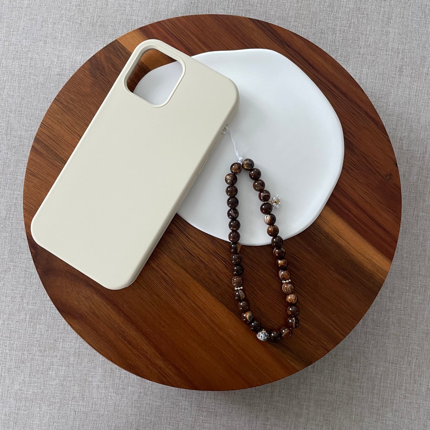 Tasbih phone cord 33 perles - espresso