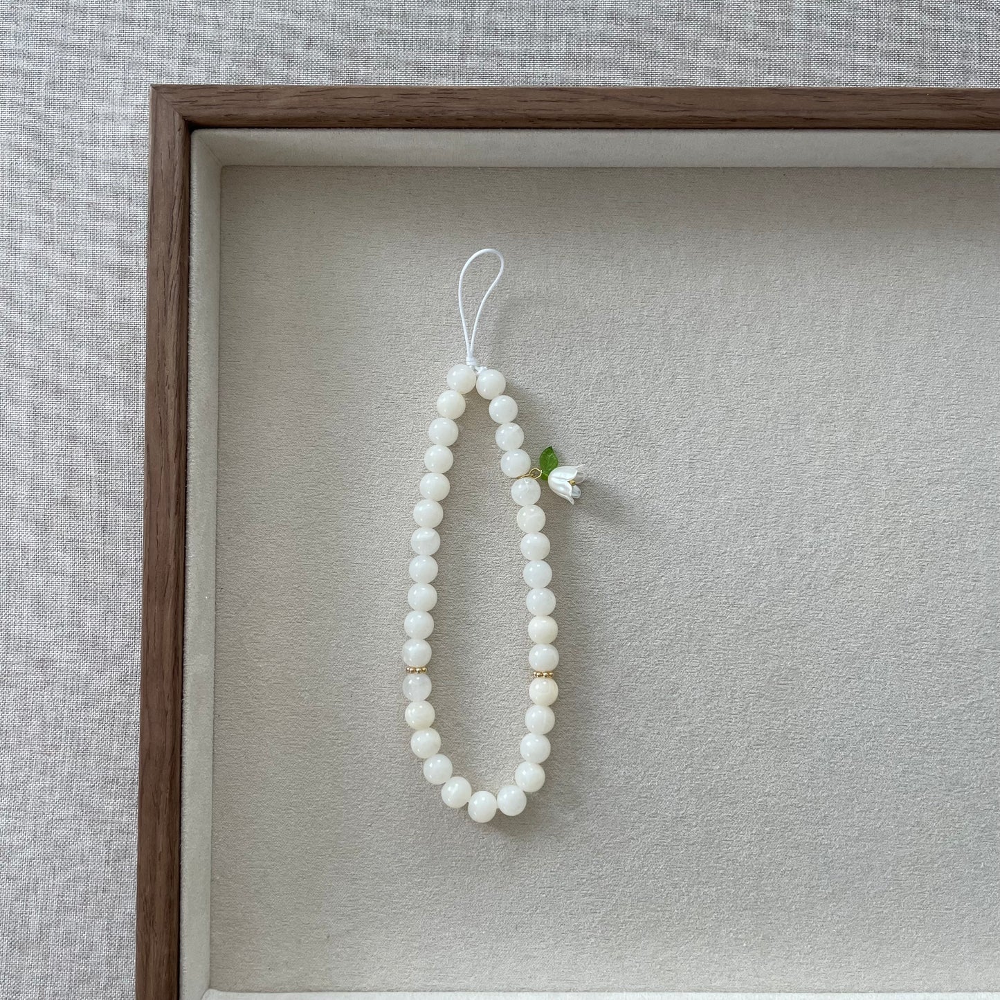 Tasbih phone cord 33 perles - ivoire
