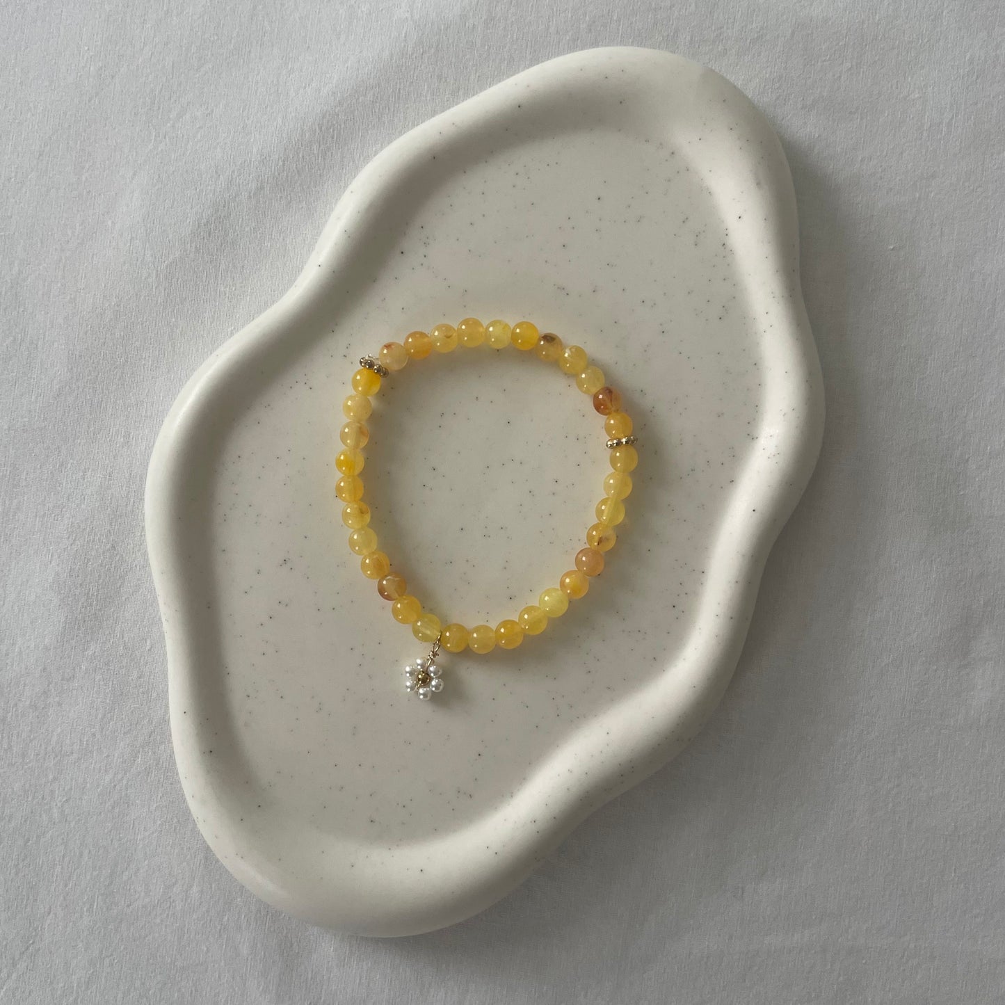 Tasbih bracelet en acrylique- miel