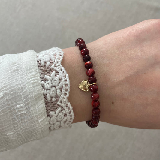 Tasbih bracelet en acrylique - Bordeaux