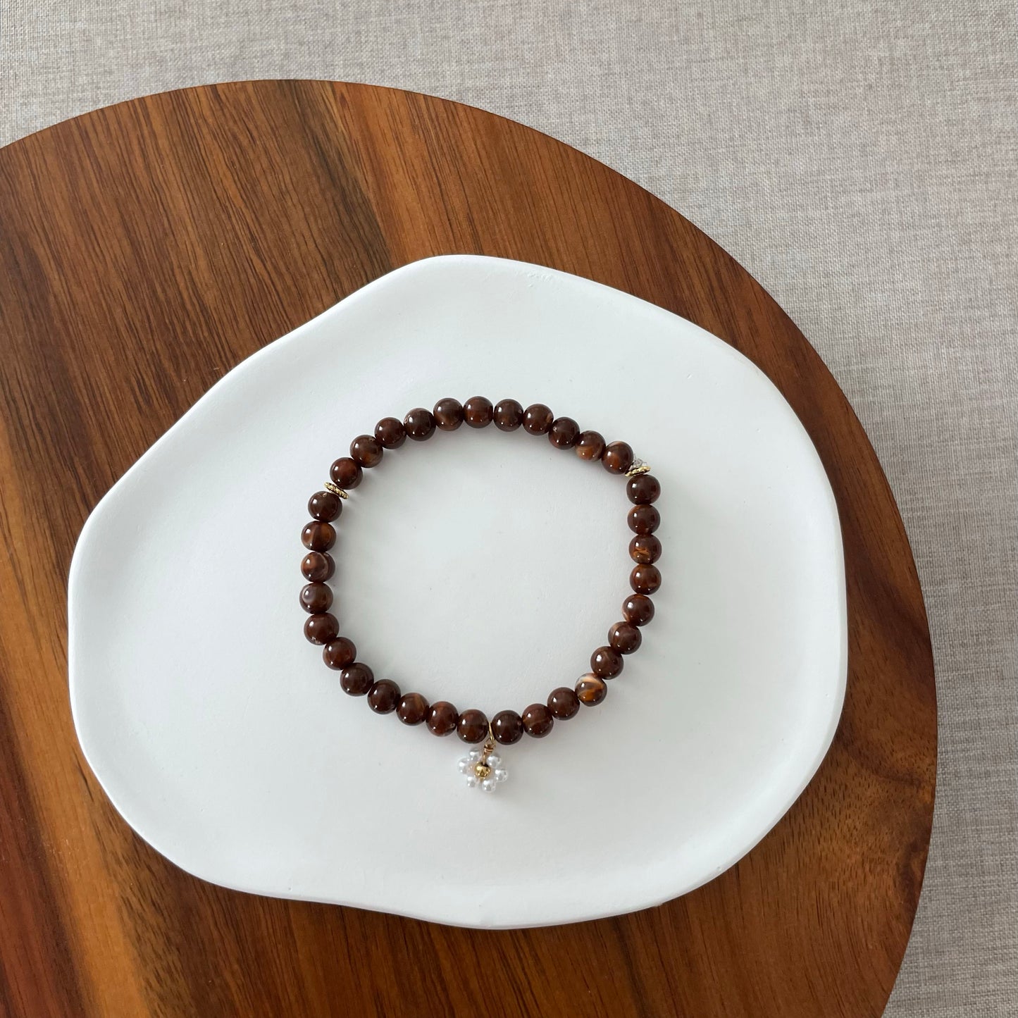 Tasbih bracelet en acrylique - espresso