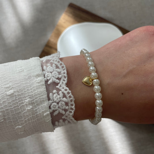 Bracelet tasbih en acrylique - perles nacrée 🤍