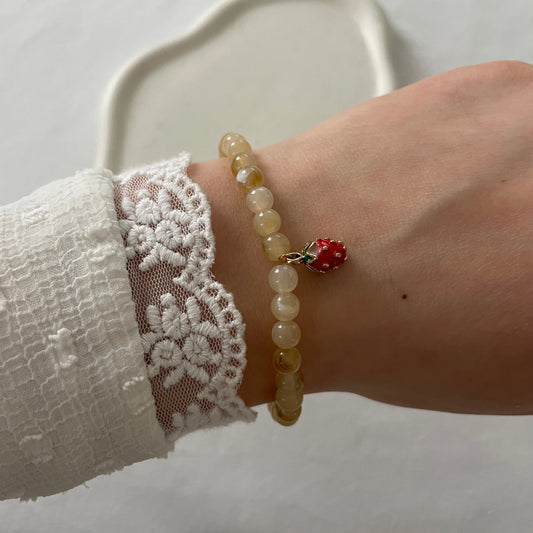 Tasbih bracelet en acrylique - amande