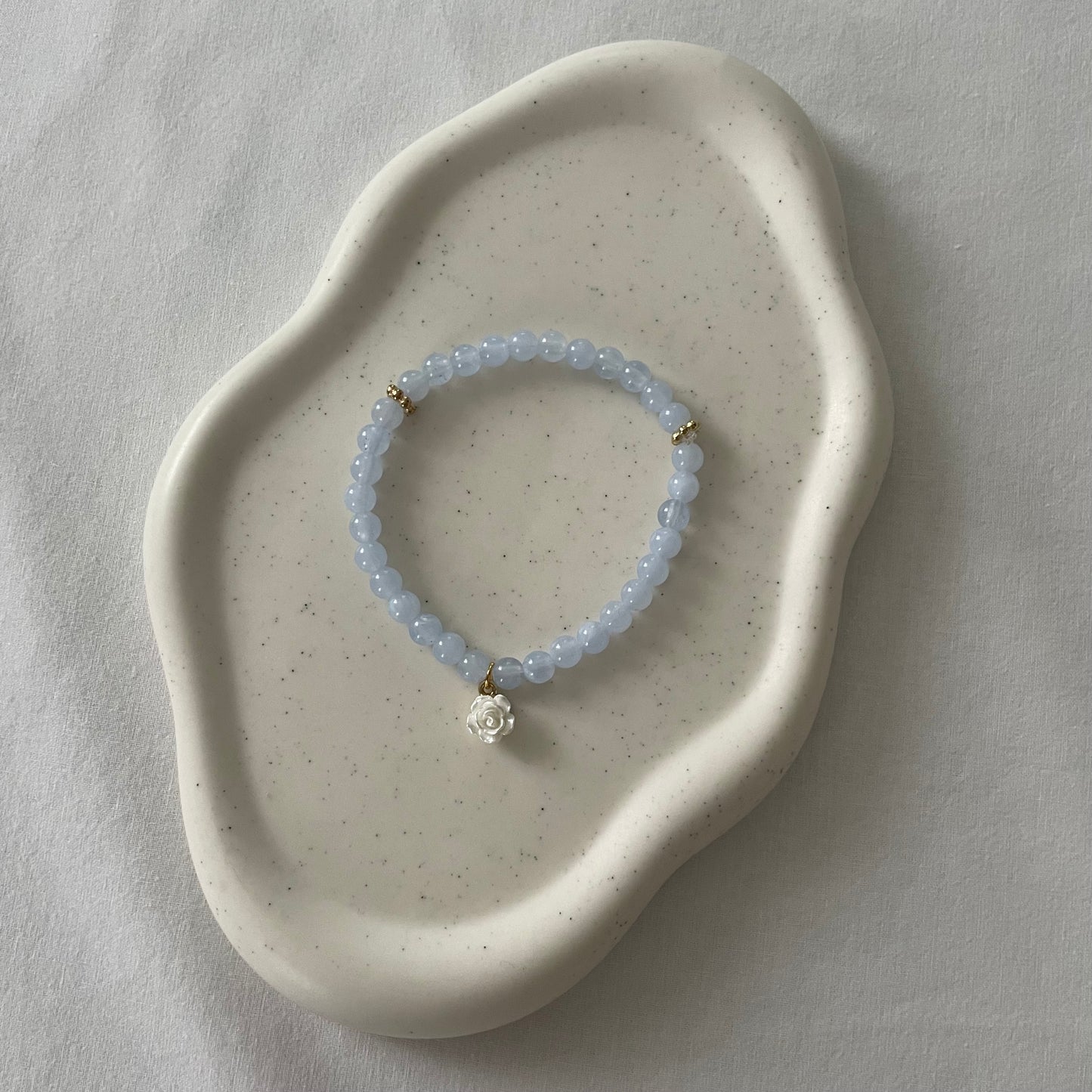 Tasbih bracelet en acrylique - bleu azur