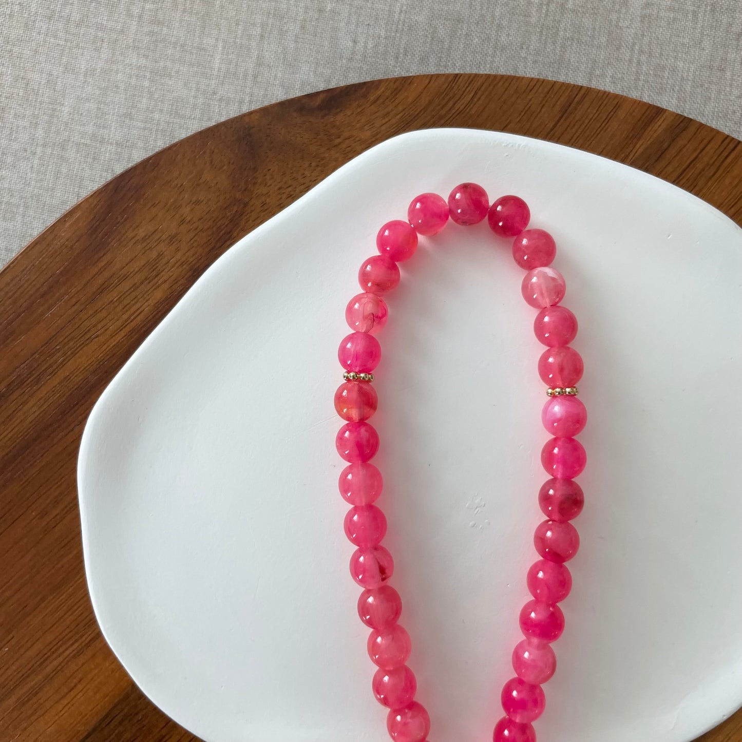 Tasbih 33 perles - framboise