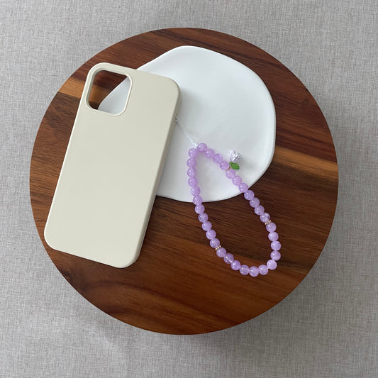Tasbih phone cord 33 perles - lilas
