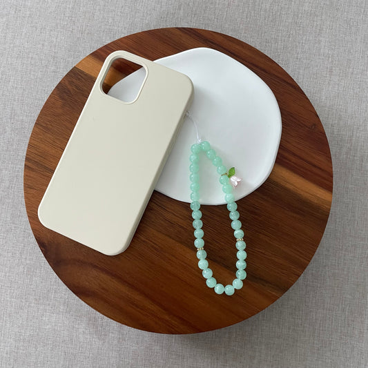 Tasbih phone cord 33 perles - matcha
