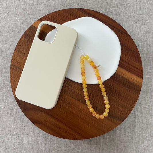Tasbih phone cord 33 perles - miel