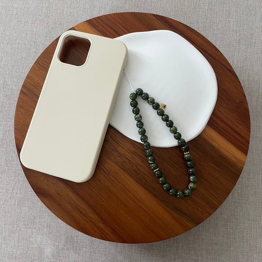 Tasbih phone cord 33 perles - olive