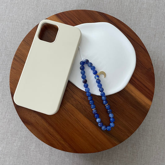 Tasbih phone cord 33 perles - bleu océan