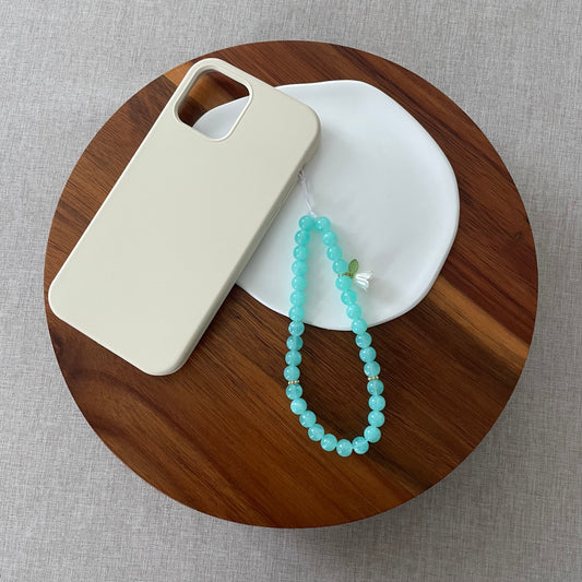 Tasbih phone cord 33 perles - turquoise