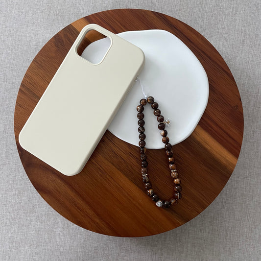 Tasbih phone cord 33 perles - espresso