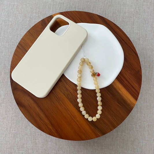 Tasbih phone cord 33 perles - amande