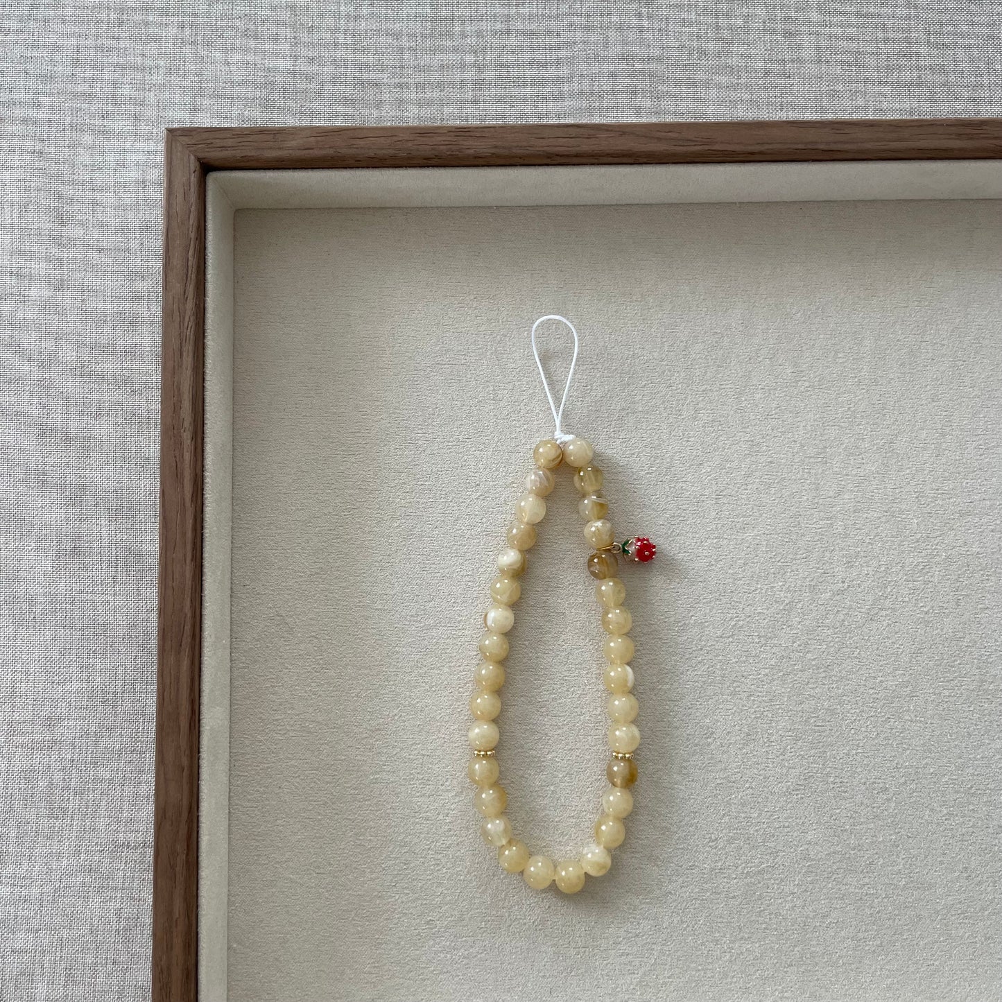 Tasbih phone cord 33 perles - amande