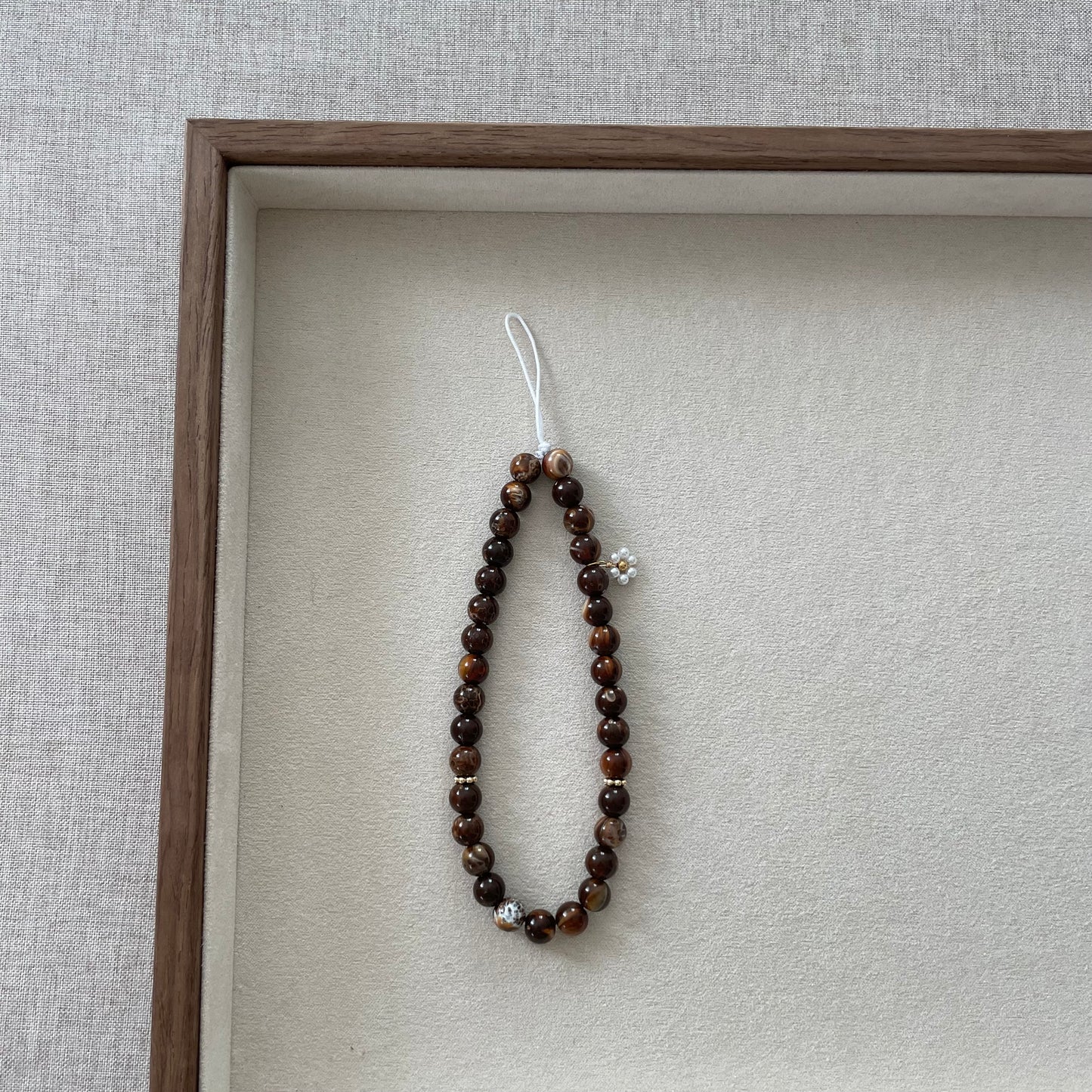 Tasbih phone cord 33 perles - espresso