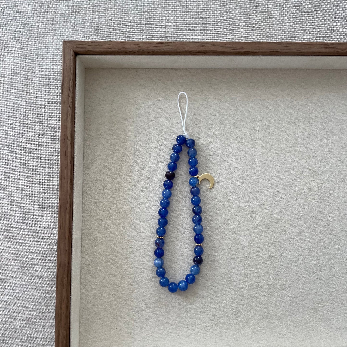Tasbih phone cord 33 perles - bleu océan